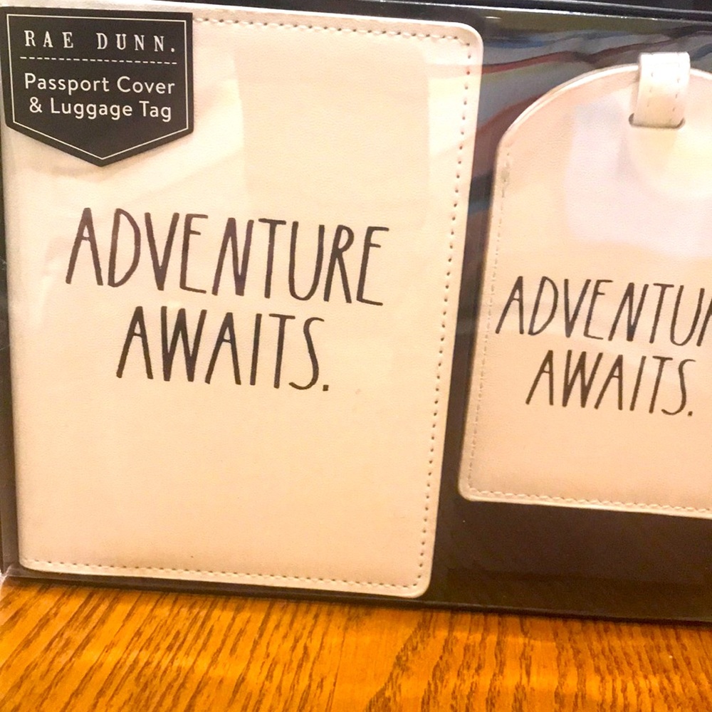 PASSPORT by Rae Dunn.ADVENTURE Passport Cover/tag.